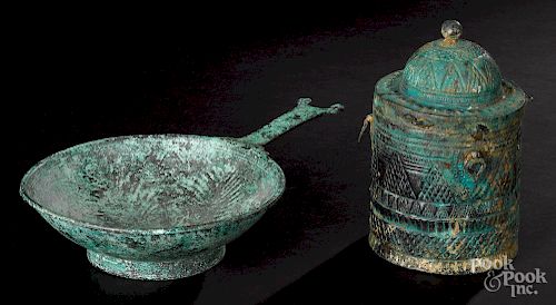 Two Medieval Islamic bronze vessels