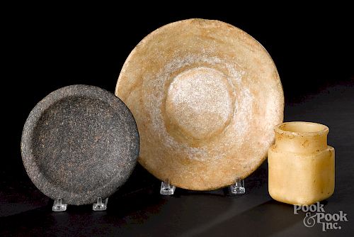 Three ancient stone vessels