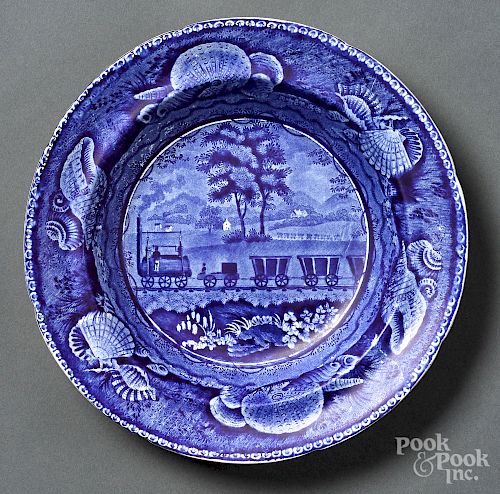Historical Blue Staffordshire bowl