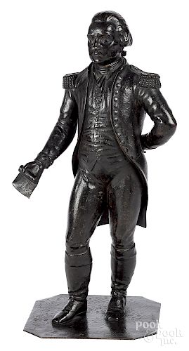 Patinated bronze figure of George Washington