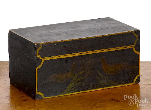 New England painted pine dresser box