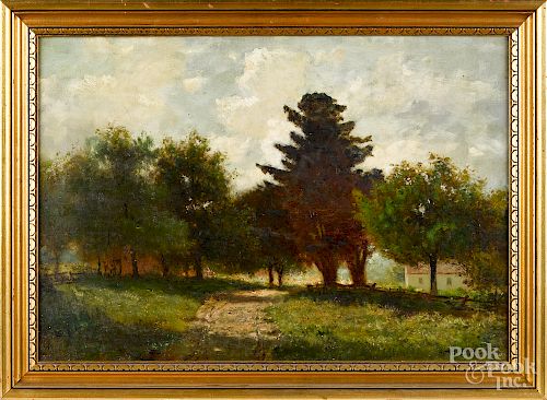 Arthur Parton, oil on canvas landscape
