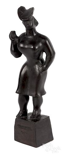 Chaim Gross, bronze of a standing woman