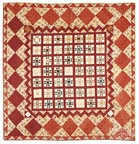 Pieced star quilt, 19th c.