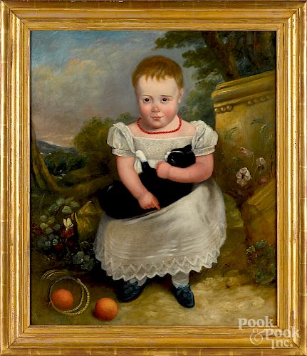 American oil on canvas portrait
