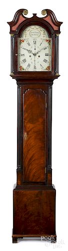 Scottish mahogany tall case clock, ca. 1800