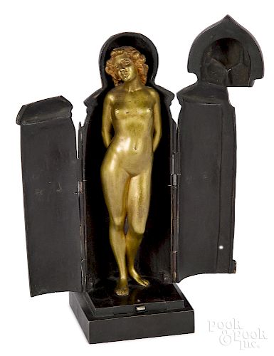 Gilt bronze nude of a woman