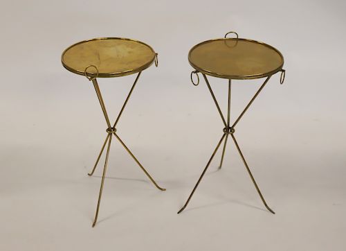 Pair of Brass Tripod Stands.