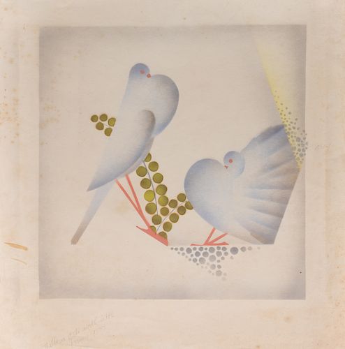 William Hentschel
(American, 1892-1962)
Untitled (Two Doves), Circa 1930 