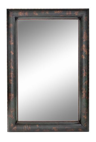 A Large Modern Wall Mirror
Height 62 x width 40 inches.