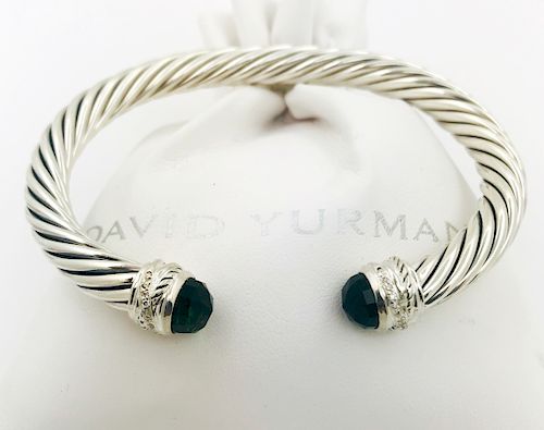 David Yurman Prasiolite Diamond Crossover Bracelet