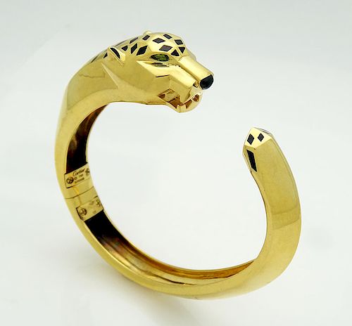 Cartier 18k Gold Panthere de Cartier Cuff Bracelet