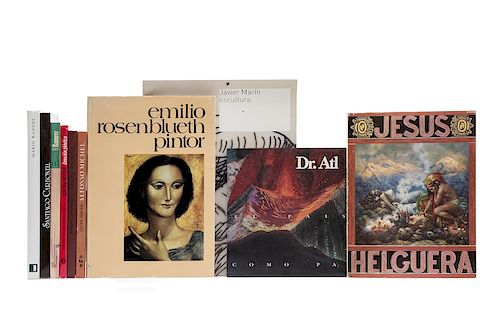 Libros de Arte en México del Siglo XX. Santiago Carbonell / Emilio Rosenblueth Pintor / Mario Rangel / Javier Marín... Piezas: 10.