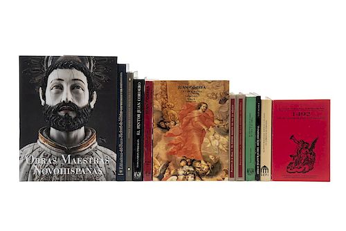 Libros sobre Arte Novohispano, Obras Maestras Novohispanas / Pintura y Escultura en Nueva España: El Barroco... Piezas: 12.
