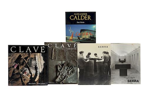 Libros sobre Escultores de Mediados del Siglo XX. Clavé / Richard Serra / Alexander Calder... Piezas: 5.