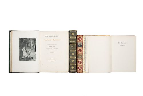 The Decameron of Boccaccio. London. Traductores: J. M. Rigg, Richard Aldington. Ilustradores: Louis Chalon, Jean de Bosschère. Pzas: 4.