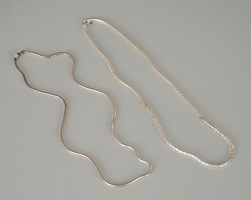 (2) Tiffany & Co. sterling silver chains