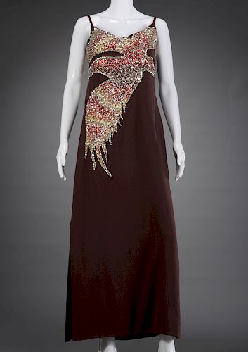 James Galanos embellished evening gown