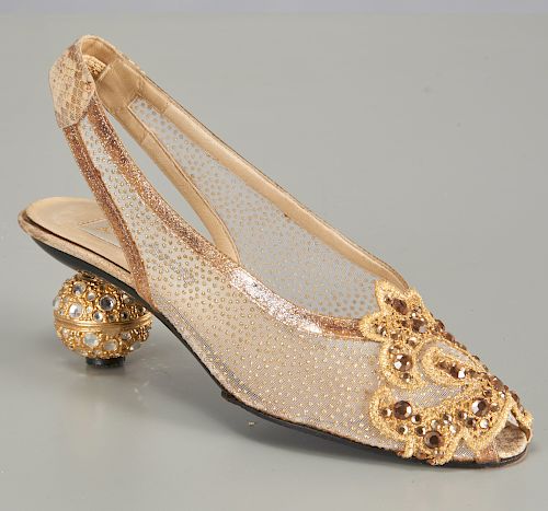 Fernando Pensato evening wear golden ladies heels