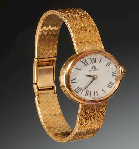 Bucherer ladies 18k gold watch