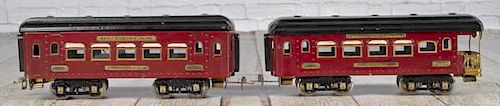 Two Ives standard gauge #186 Pullman parlor tra