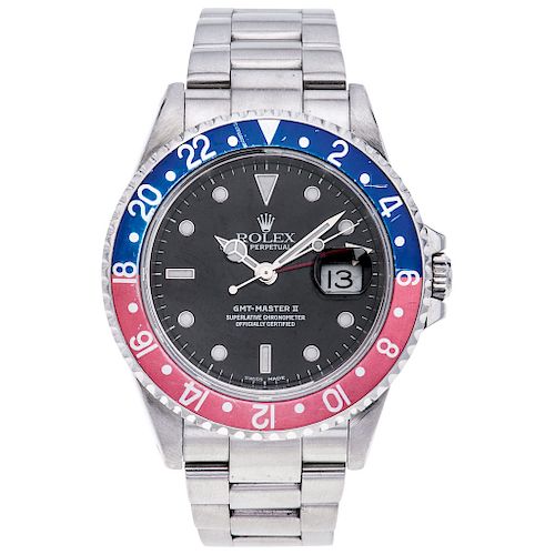 ROLEX OYSTER PERPETUAL DATE GMT-MASTER II REF. 16710, CA. 1998 wristwatch.