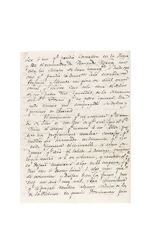 Iturbide, Agustín de. Carta Manuscrita de Agustín de Iturbide en 1815, Mientras Combatía a las Fuerzas Insurgentes... Firma de Iturbide