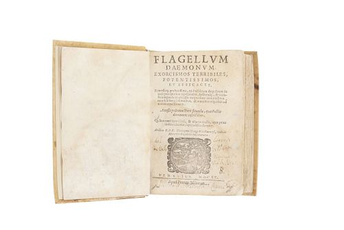 Mengo, Hieronymo. Flagellvm Daemonvm Exorcismos Terribles, Potentissimos, et Efficaces - Remedia Efficacissima In... Venetiis: 1620.