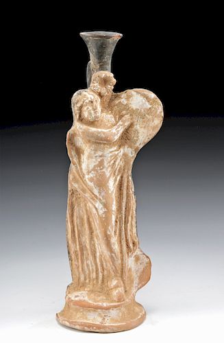 Greek Attic Terracotta Vessel - Standing Woman, ex-Arte