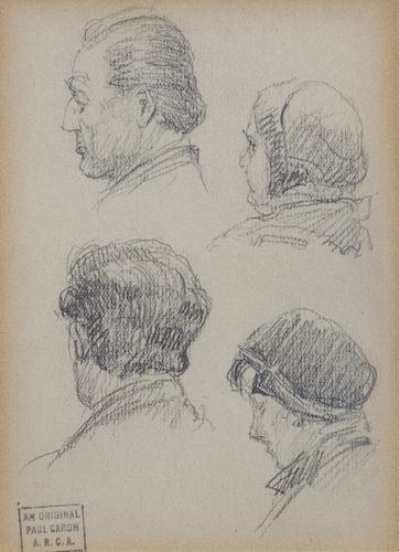 Paul Archibald Octave Caron
(Canadian, 1874-1941)
Studies of Four Heads