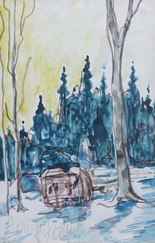 Marc-Aurele  Fortin
(Canadian, 1888-1970)
Study of Pines
