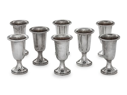 Eight American Silver Cordials
20th Century
each weighted.