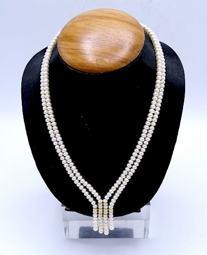 14KT GOLD & PEARL NECKLACE