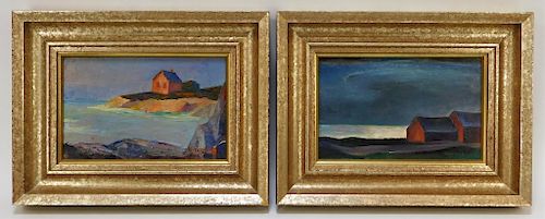 2PC Robert Wade Impressionist Coastal Paintings