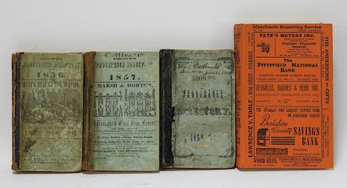 4PC Antique Rhode Island Mass Directory Books