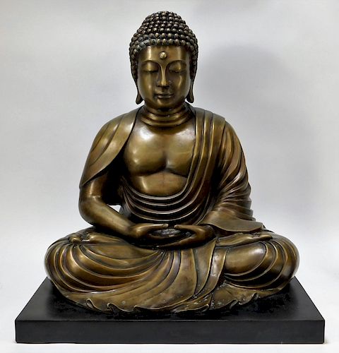 LARGE Chinese Bronze Buddha of Wisdom Statue