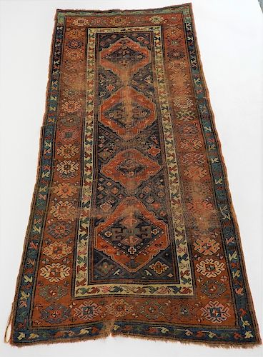 Persian Sarouk Geometric Flower Carpet Rug Runner