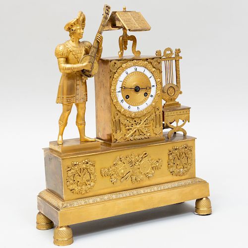 Empire Ormolu Mantel Clock