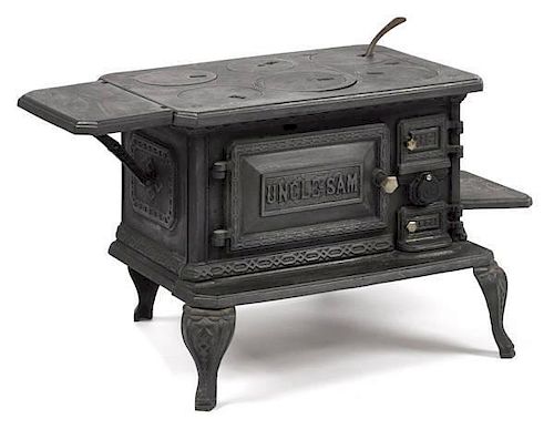 Abendroth Bros. cast iron Uncle Sam toy stove,