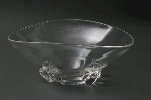 Signed Steuben Crystal Centerpiece Bowl