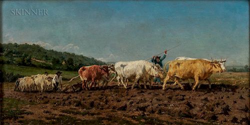 After Rosa Bonheur (French, 1822-1899)  Copy After Plowing in Nivernais