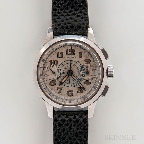 Longines Stainless Steel 13ZN Chronograph Wristwatch