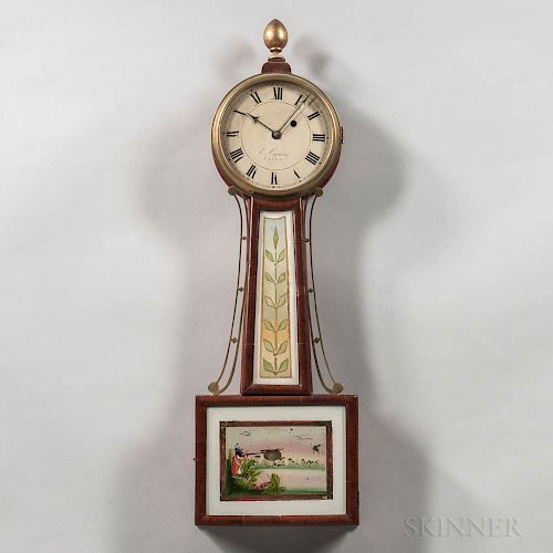 E. Currier Patent Timepiece or "Banjo" Clock
