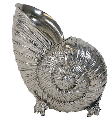 Giovanni Patrini Pewter Shell Champagne Cooler