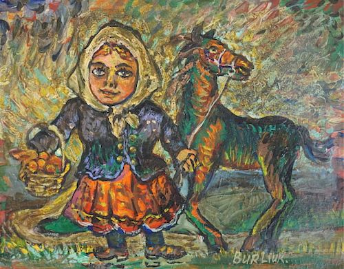 David Burliuk (UKRAINIAN, 1882–1967) Women & Horse