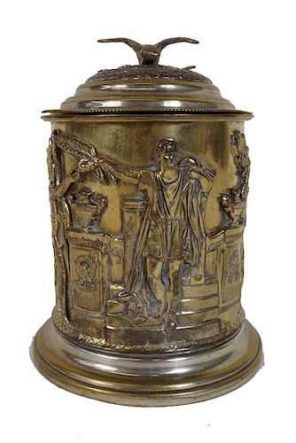 European Brass Figural Tankard