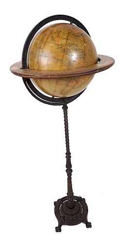 Vintage C.S. Hammond Terrestrial Globe w Stand