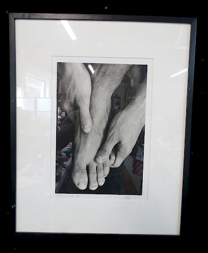 SIGNED FOOT PHOTOGRAPH