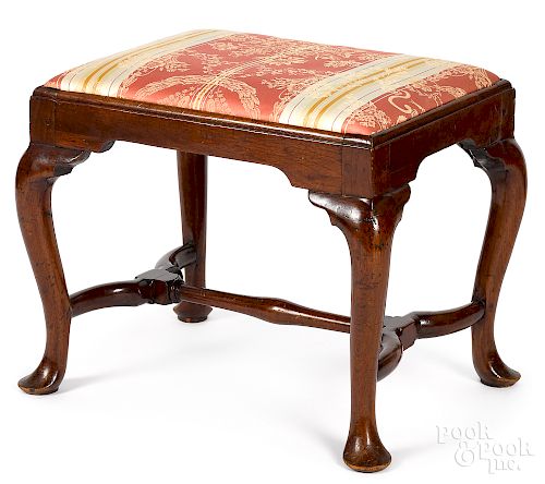 Queen Anne walnut stool