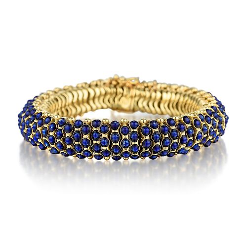 A Blue Enamel Bracelet, Italian